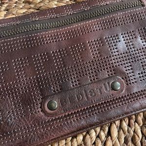NWT Bed Stu brown leather crossbody wristlet shoulder bag Bayshore teak rustic